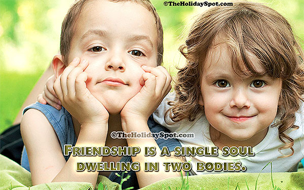 friendship card saying two body with a single soul