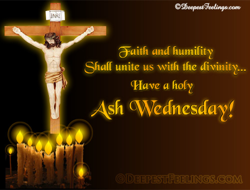 Holy Ash Wednesday wish card