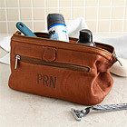 Milano Leather Embroidered Dopp Kit