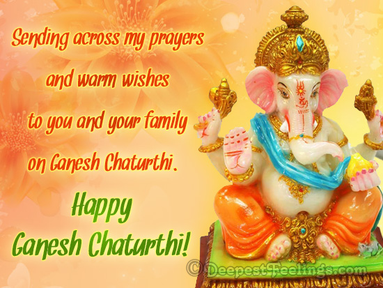 Ganesh Chaturthi card for worm wishes