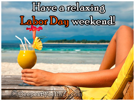 Relaxing Labor Day weekend wishes card