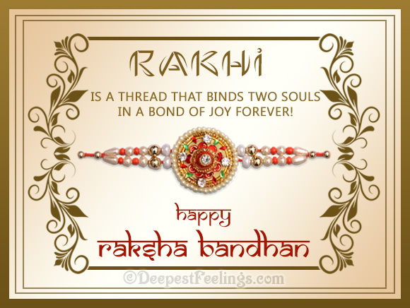 Rakhi - a thread that binds two souls in a bond of joy forever!