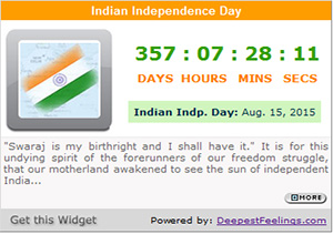 Click here to get the Indian Independence Day Widget