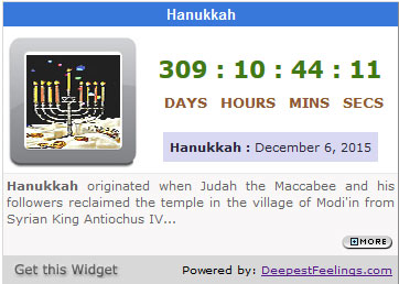 Click here to get the Hanukkah Widget