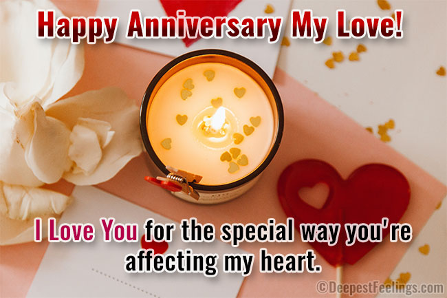 A card with a beautiful anniversary message for WhatsApp and Facebook