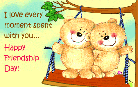 I love every moment with you friendship card