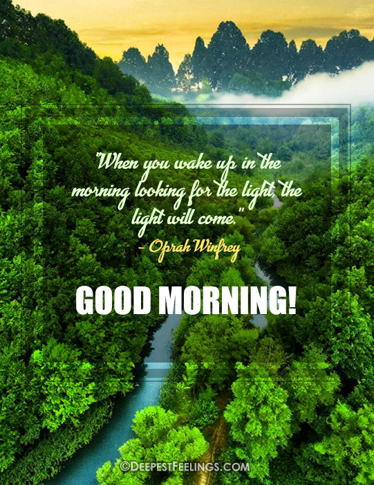 A beautiful image with a beautiful good morning quotation