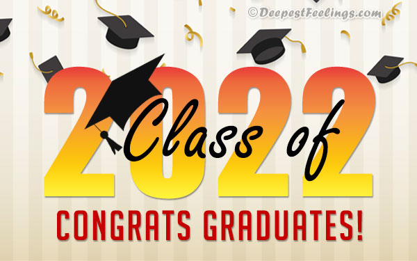 Congratulations card for the graduate of the year of 2021