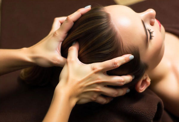 scalp massage aimed at enhancing hair growth