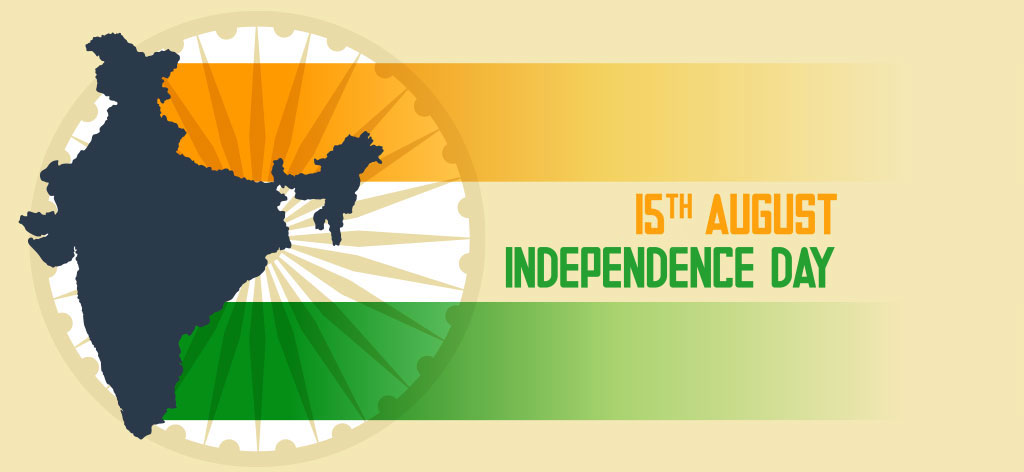 Indian Flag and Indian Map - 15th August