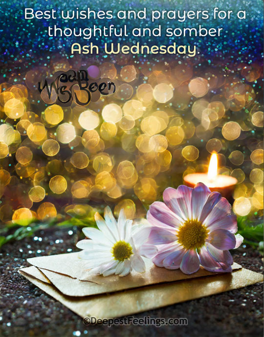Ash Wednesday card for WhatsApp and Facebook
