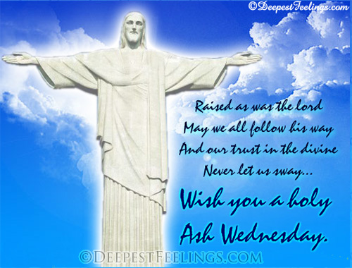 Wish you a holy Ash Wednesday