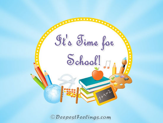 Card for WhatsApp and Facebook with the background of back to school