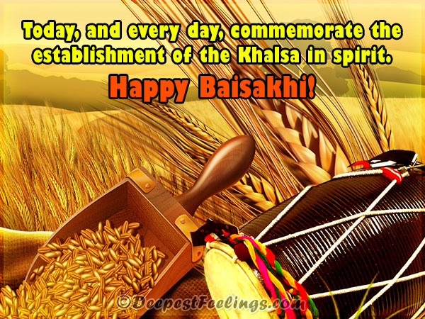 Image for WhatsApp and Facebook with the wishes of Baisakhi