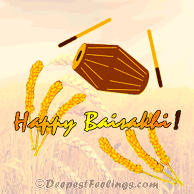 Animated Happy Baisakhi image for WhatsApp and Facebook