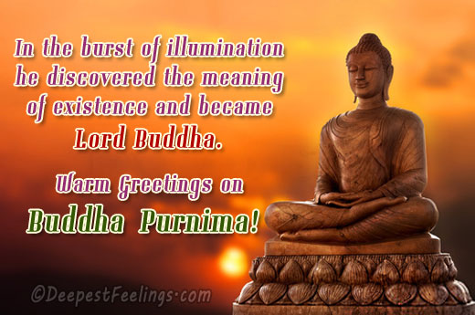 A card with warm greetings on Buddha Purnima