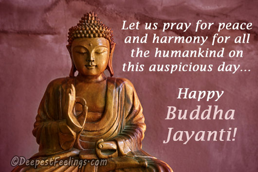 Happy Buddha Jayanti greeting card