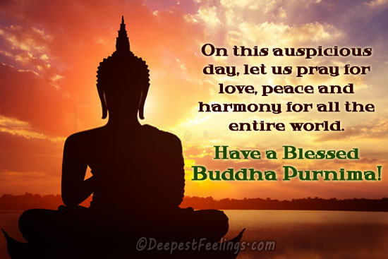A greeting card with the message for a blessed Buddha Purnima