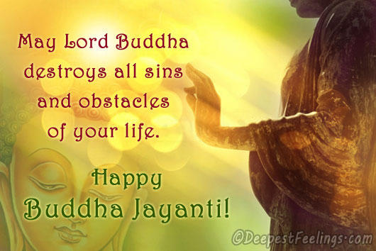 Happy Buddha Jayanti card with a beautiful message