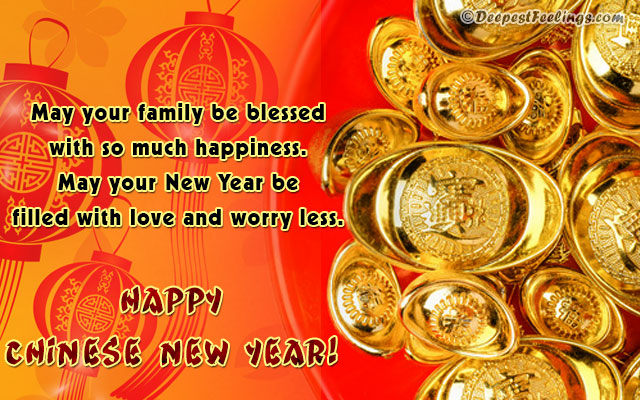 Happy Chinese New Year wishes card for family