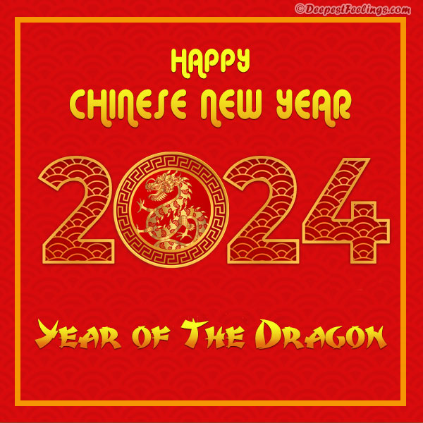 Happy Chinese New Year 2024 card for WeChat, WhatsApp and Facebook