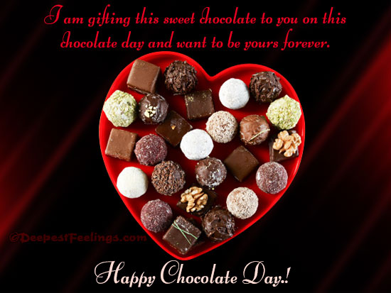 Chocolate Day Greeting Cards for WhatsApp, Facebook, Linkedin, Pinterest, Twitter and Instagram