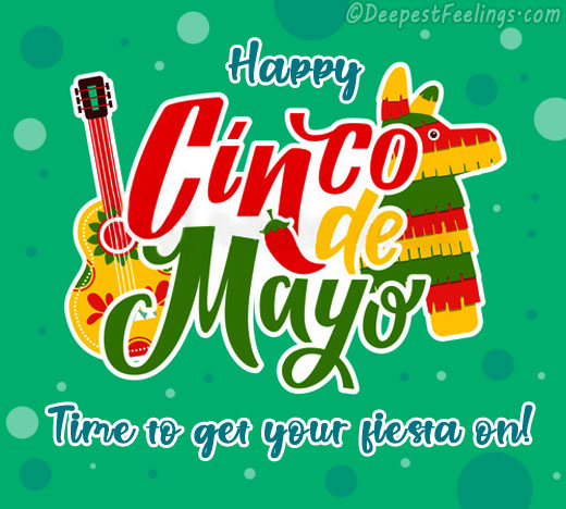 Cinco de mayo greeting card - time to get your fiesta on