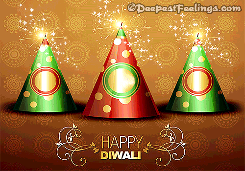 Animated Diwali card with firecracker