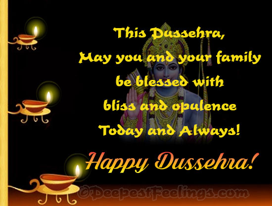 Happy Dussehra card for family