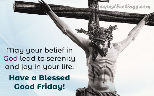 Crucifixion of Jesus - a Good Friday card for WhatsApp and Facebook with a beautiful message