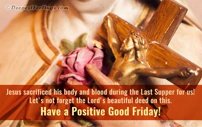 Christian Images - a beautiful card with a beautiful Good Friday message for WhatsApp and Facebook status