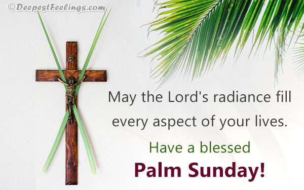 Palm Sunday greeting card for WhatsApp and Facebook status