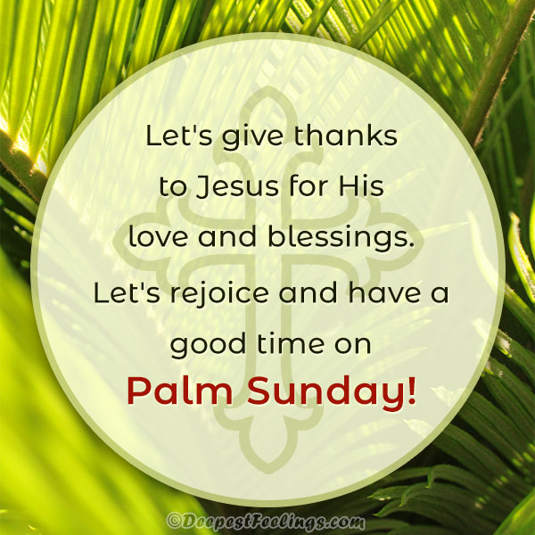 An image with a beautiful wishes for Palm Sunday