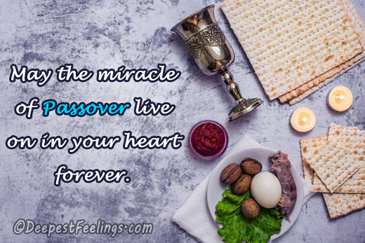Passover greeting card with a beautiful message