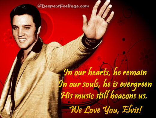 Greeting card of the evergreen rockster Elvis Presley