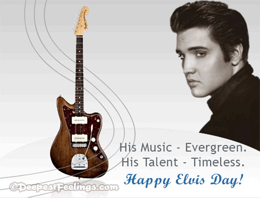 Animated Happy Elvis Day Card