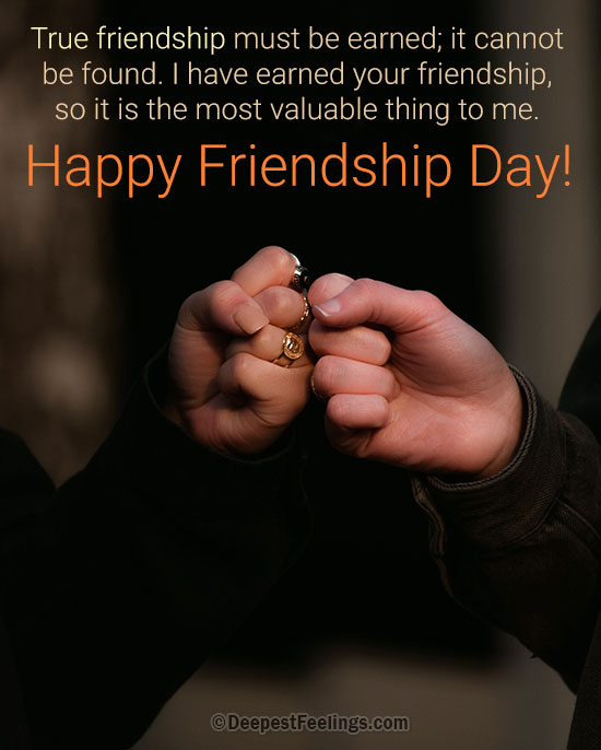 A beautiful image with a beautiful message of happy Friendship Day for WhatsApp