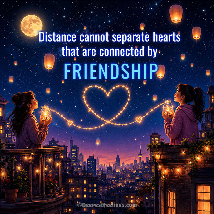 Long distance friendship Friendship Day greeting card