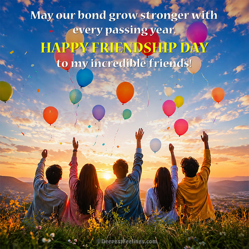 Friendship Day wishes for the whole group greeting card