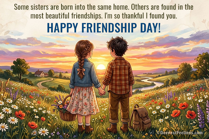 Friendship Day card for a friend who is like a sister