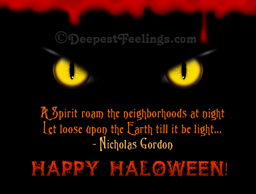 Halloween card with a beautiful quotation