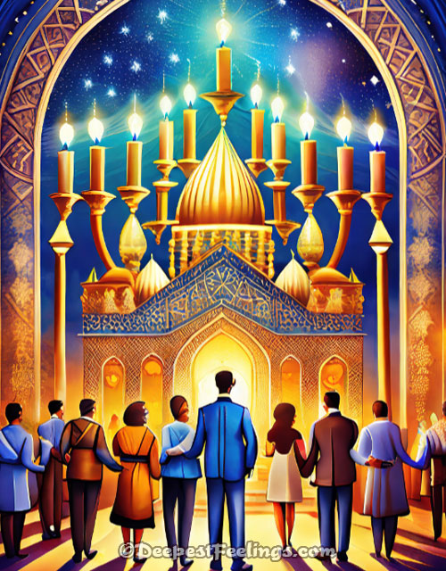 Beautiful image with a background of Hanukkah celebration