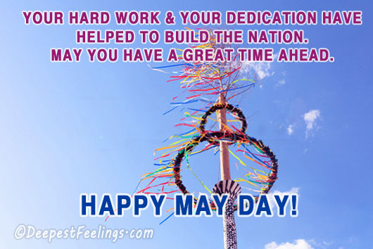 A greeting card themed with May Day