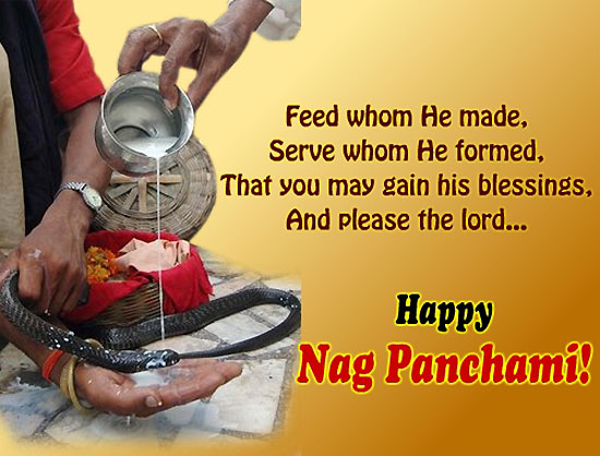 Beautiful Nag Panchami greeting card for social medias
