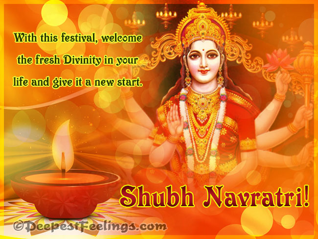 Welcome the fresh Divinity in your life. Shubh Navratri