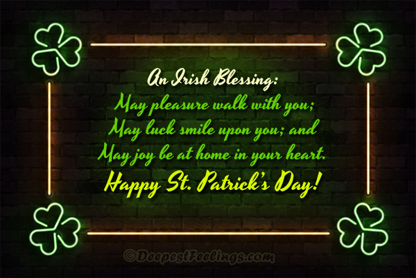 Happy St. Patrick's Day image with an Irish Blessing