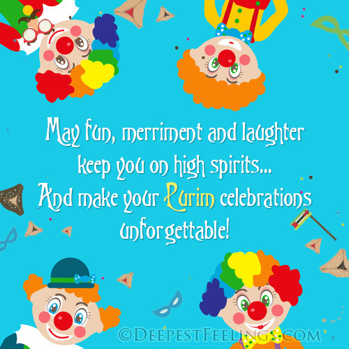 Greeting card for Purim celebrations
