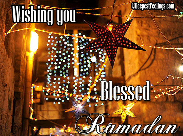wishing you blessed Ramadan card