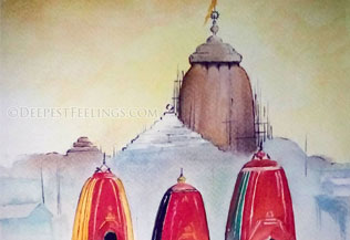 Ratha Yatra greeting card for WhatsApp and Facebook