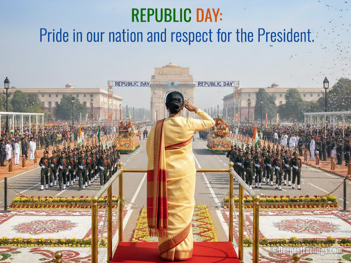 President of India taking salute at the Republic Day parade in New Delhi
